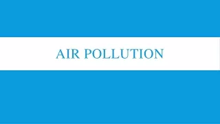 Air Pollution Consultants for air pollution & air quality control