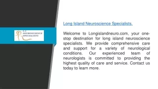 Long Island Neuroscience Specialists  Longislandneuro.com