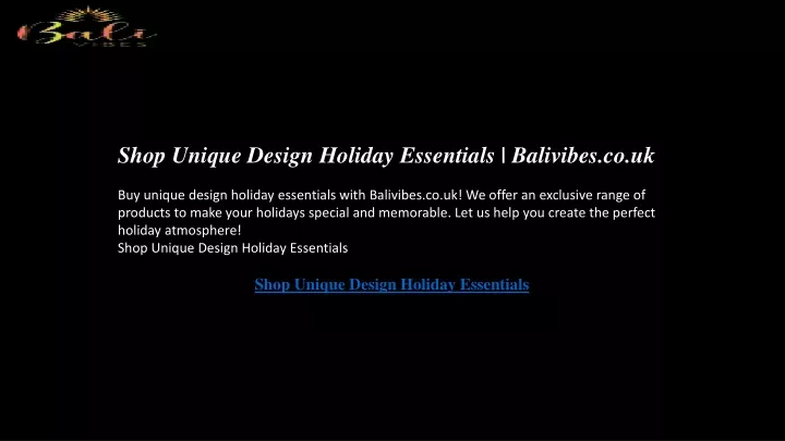 shop unique design holiday essentials balivibes