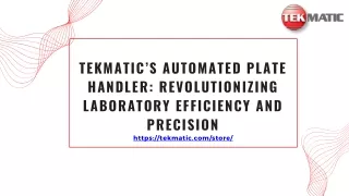 tekmatic s automated plate handler