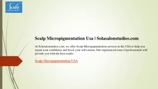 Scalp Micropigmentation Usa  Solasalonstudios.com