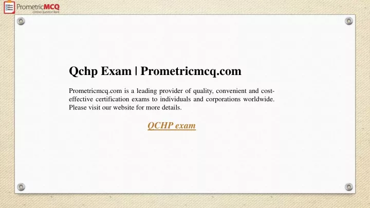 qchp exam prometricmcq com prometricmcq