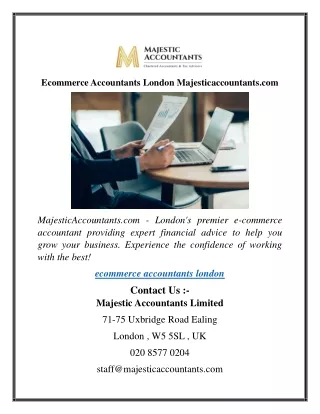 Ecommerce Accountants London Majesticaccountants