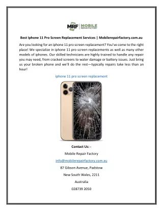 best iphone 11 pro screen replacement services