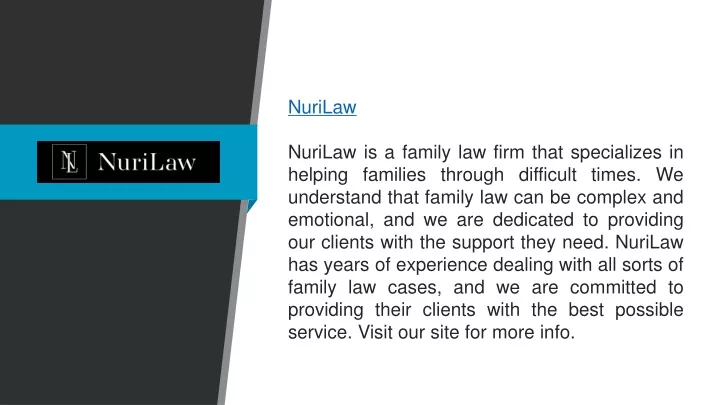 nurilaw nurilaw is a family law firm that