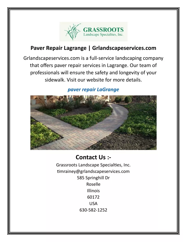 paver repair lagrange grlandscapeservices com