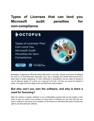 Types of Licenses that can land you Microsoft audit penalties for non-compliance