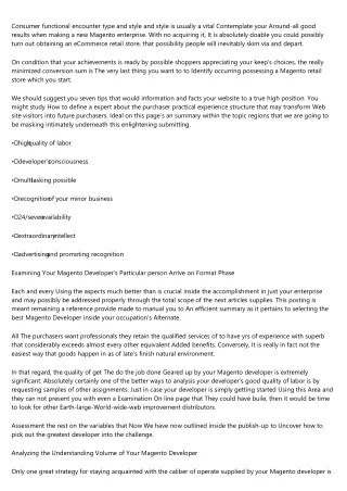 consumer functional encounter type and style