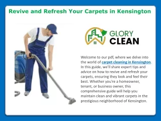 revive and refresh your carpets in kensington