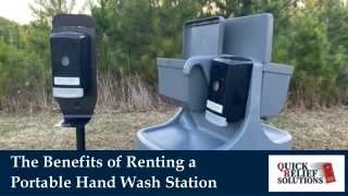 The Most Important Benefits of Renting a Portable Hand Wash Station