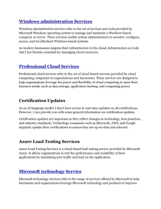 windows administration services
