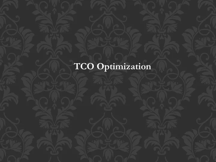 tco optimization