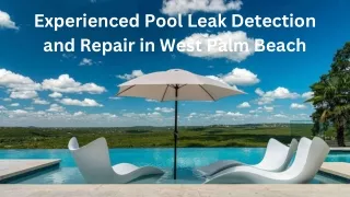 Experienced Pool Leak Detection and Repair in West Palm Beach
