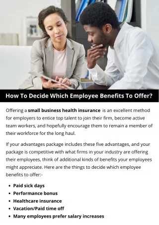 how to decide which employee benefits to offer