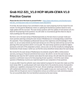 grab h12 321 v1 0 hcip wlan cewa v1 0 practice