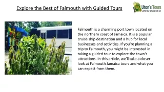 Explore the Best of Falmouth with Guided Tours