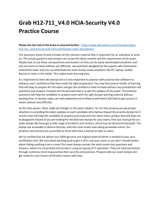 grab h12 711 v4 0 hcia security v4 0 practice