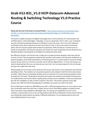 grab h12 831 v1 0 hcip datacom advanced routing