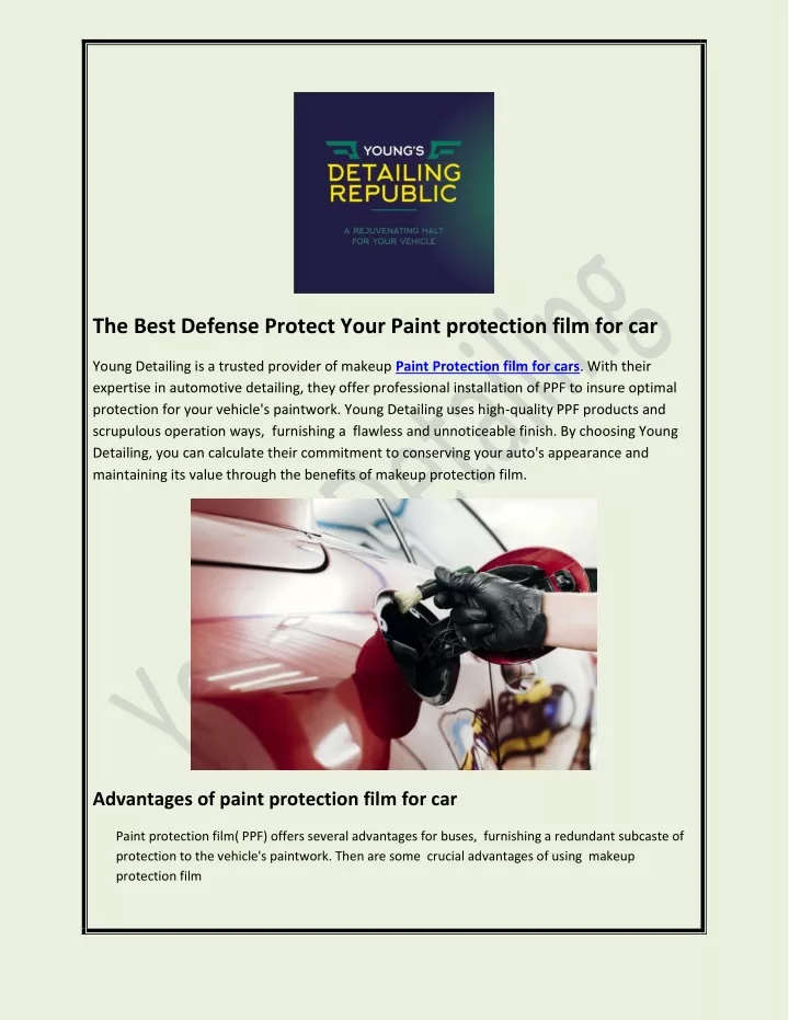 the best defense protect your paint protection