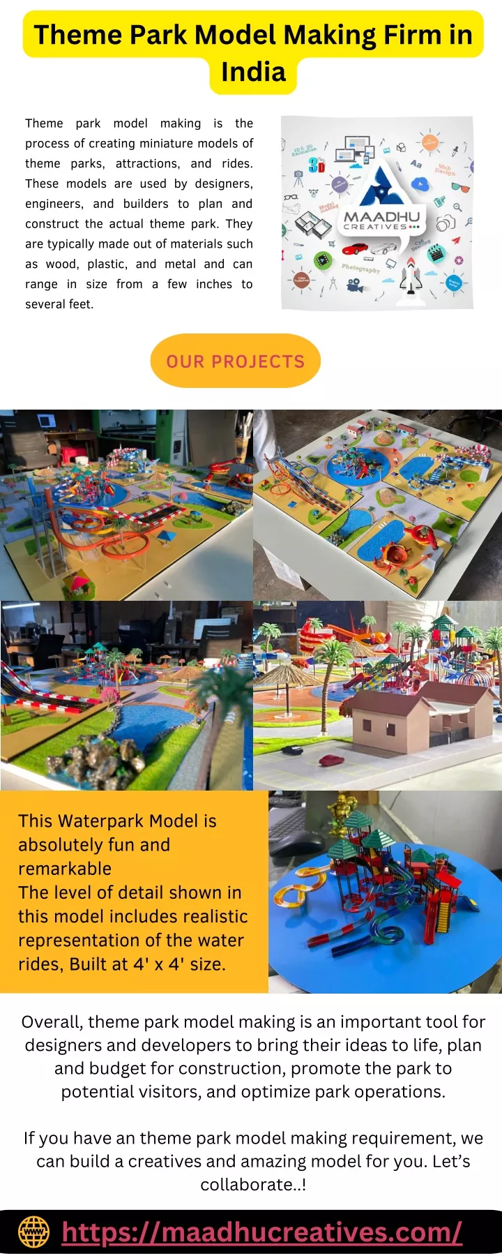 theme park model making firm in india