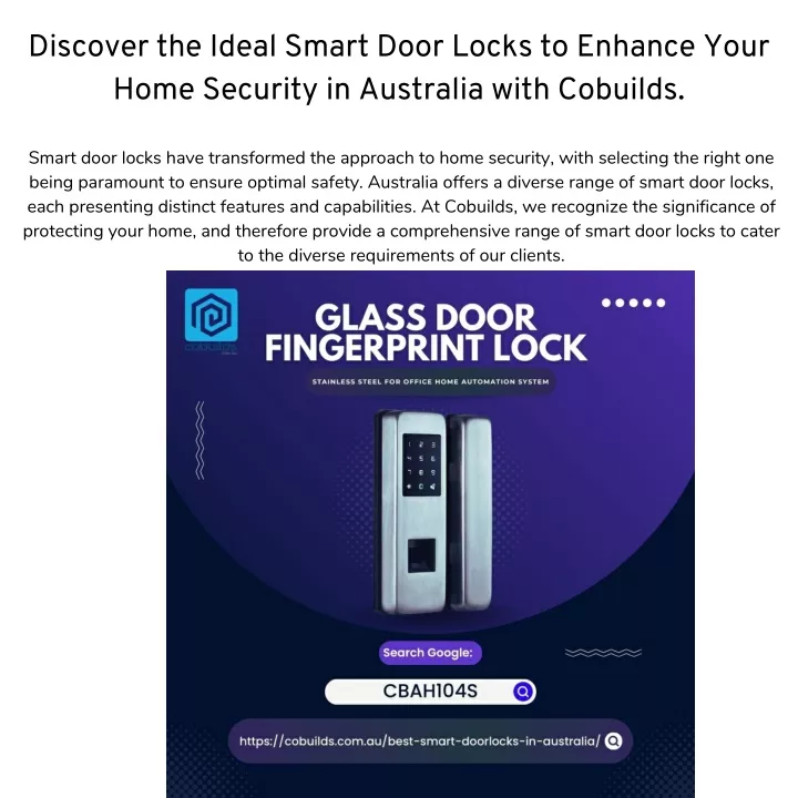 discover the ideal smart door locks to enhance