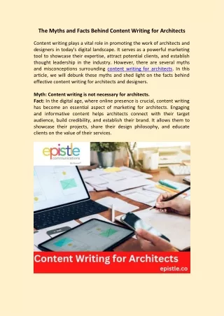 the myths and facts behind content writing