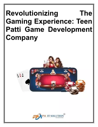 Revolutionizing The Gaming Experience