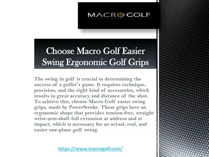 choose macro golf easier swing ergonomic golf grips