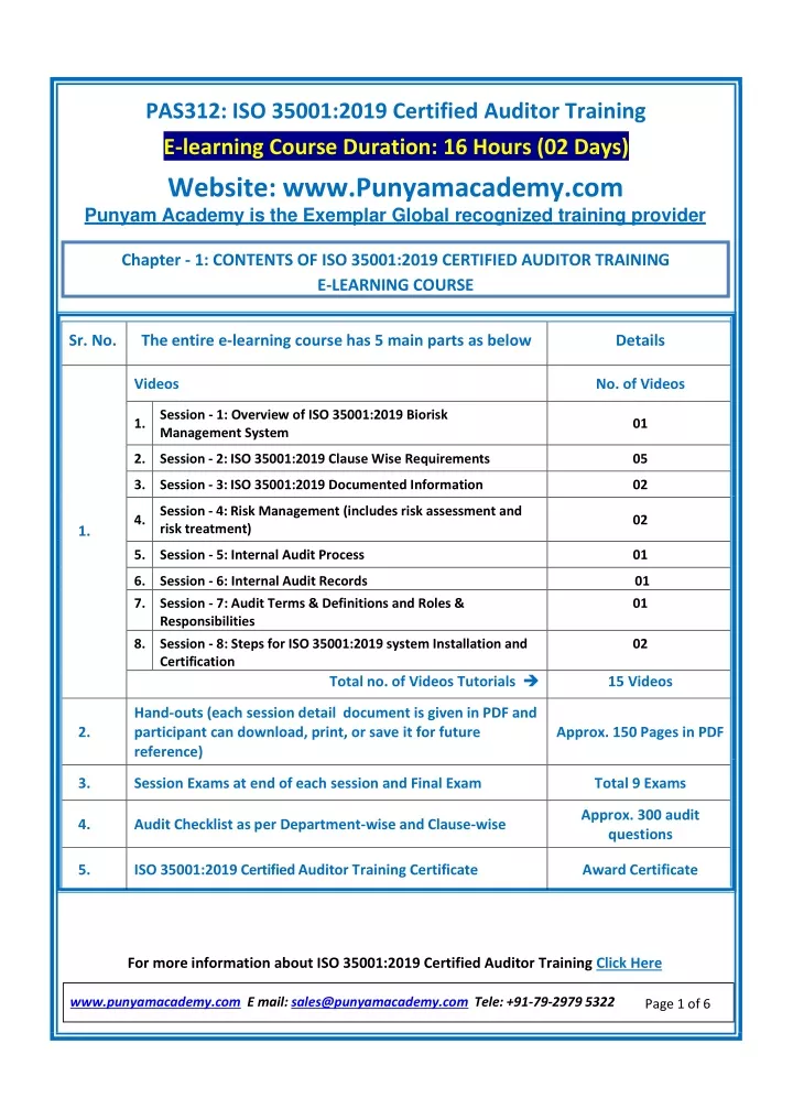 pas312 iso 35001 2019 certified auditor training