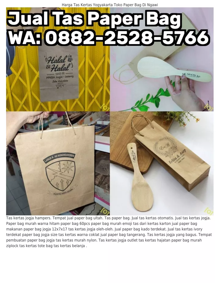 harga tas kertas yogyakarta toko paper