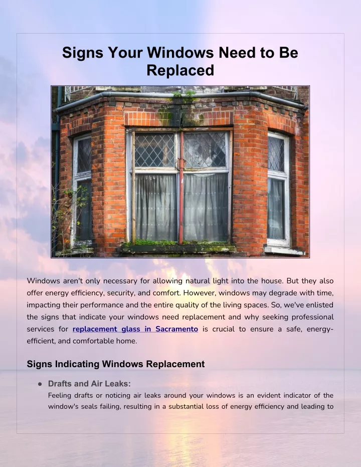 signs your windows need to be replaced