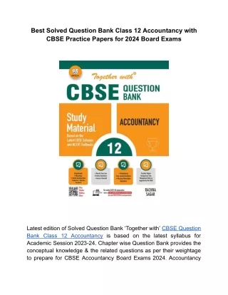 best solved question bank class 12 accountancy
