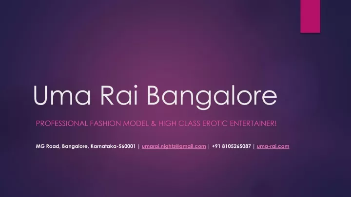 uma rai bangalore