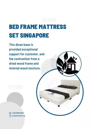 Beautiful Bed Frame Mattress Set Singapore