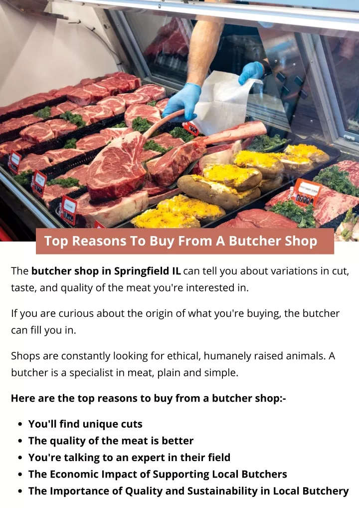 top reasons to buy from a butcher shop