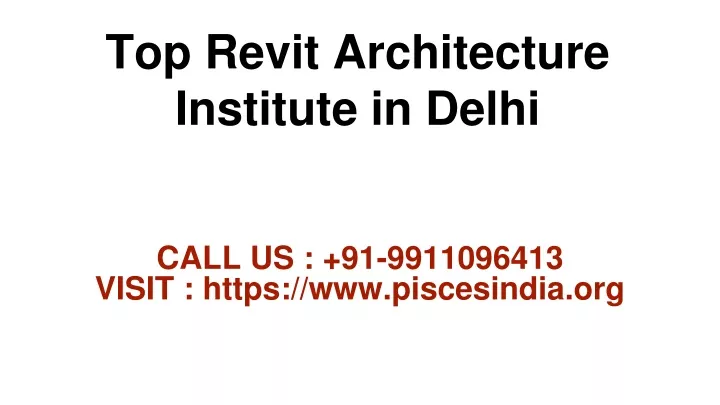 top revit architecture institute in delhi