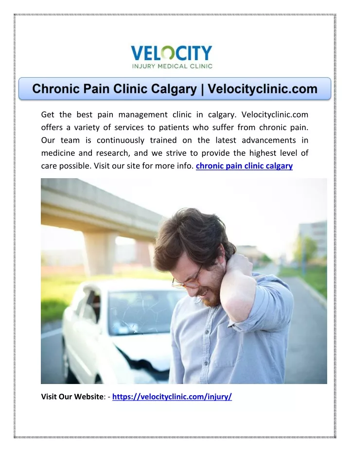 get the best pain management clinic in calgary