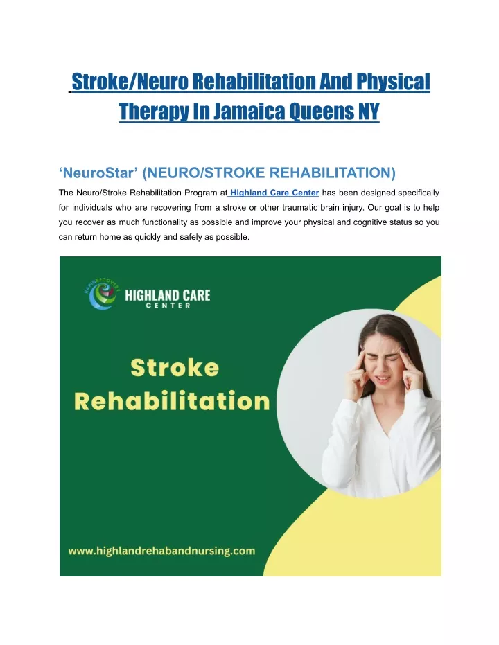 stroke neurorehabilitationandphysical