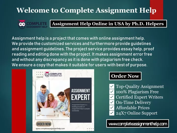 welcome to complete assignment help
