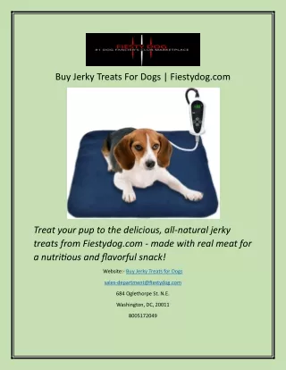 Buy Jerky Treats For Dogs | Fiestydog.com