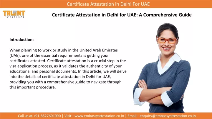 certificate attestation in delhi for uae