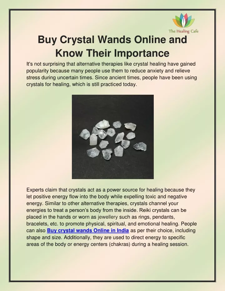 buy crystal wands online and know their