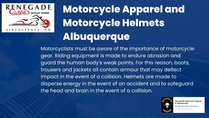 motorcycle apparel and motorcycle helmets