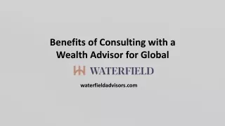 benefits of consulting with a wealth advisor