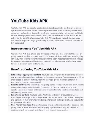 YouTube Kids APK