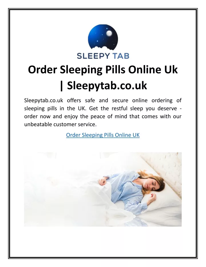 order sleeping pills online uk sleepytab co uk