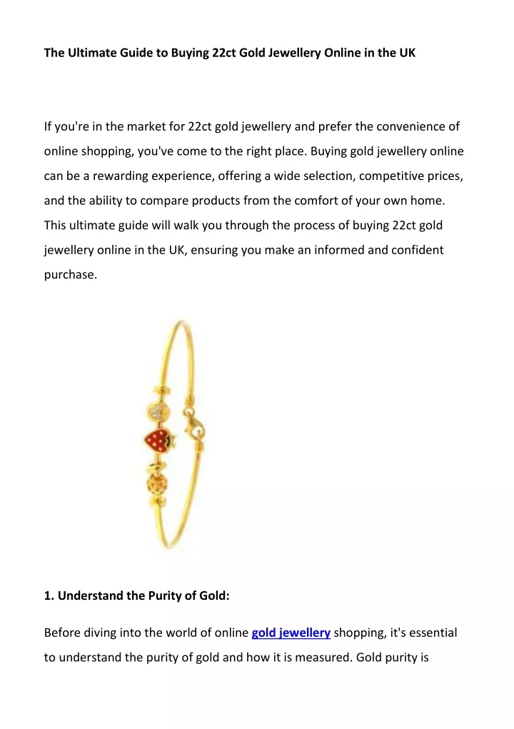 the ultimate guide to buying 22ct gold jewellery