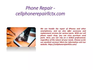 Phone Repair - cellphonerepairllctx.com