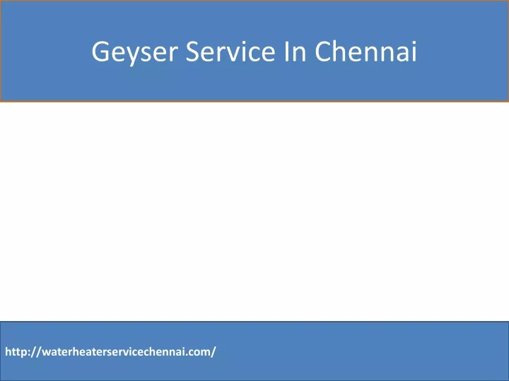 geyser service in chennai