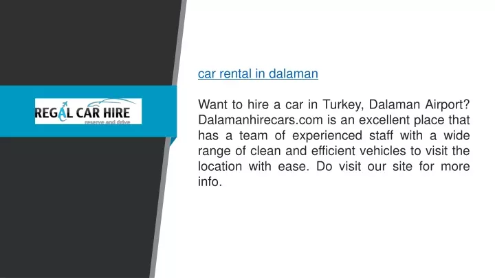 car rental in dalaman want to hire